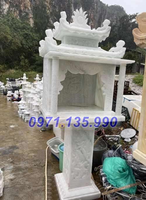 Cây hương đá - Mẫu miếu bàn thờ thiên bằng đá đẹp bán Bắc Giang